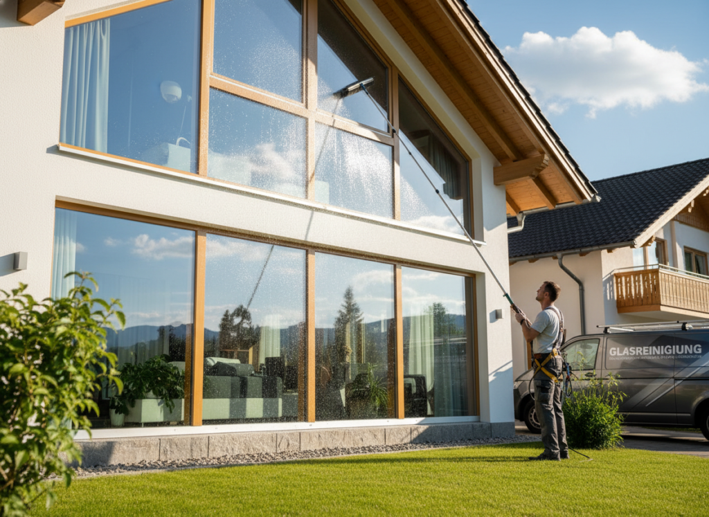 Fensterreinigung an Einfamilienhaus in Bruckmühl