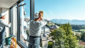 Glasreinigung in Oberbayern: Ein Vorher-Nachher Vergleich.